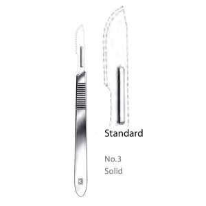 No. 3 Solid Standard Scalpel Handle Surgical Instruments Veterinary Tools - Image 1