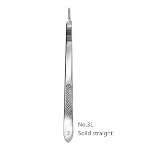 No. 3L Solid Straight Scalpel Handle Surgical Instruments Veterinary Tools - Image 1