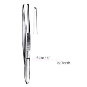 Stille Dressing Forceps With 1 x2 Grasping Teeth Surgical Instruments Veterinary Tools - Image 1