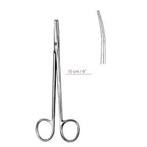 Metzenbaum Dissecting Scissors Curved With Blunt / Blunt Ends Surgical Instruments Veterinary Tools - Image 1