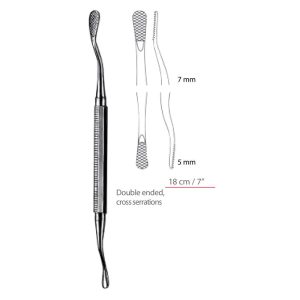 Miller-Colburn with cross serrations (7mm width) Bone File Orthopedic Surgical Instruments Veterinary Tools - Image 1