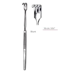 Skin Hook Blunt Triple Prong Retractors Surgical Instruments Veterinary Tools - Image 1