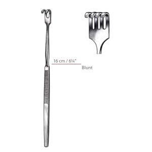 Skin Hook Blunt Quadruple Prong Retractors Surgical Instruments Veterinary Tools - Image 1