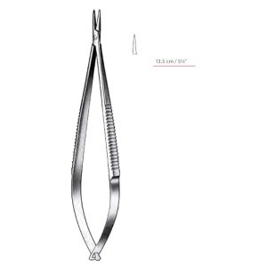 Castroviejo Needle Holders Serrated Handle without Lock Straight Smooth Jaws Surgical Instruments Veterinary Tools - Image 1