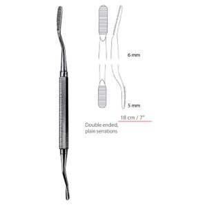 Miller-Colburn with plain serrations Bone File Orthopedic Surgical Instruments Veterinary Tools - Image 1