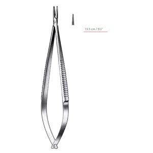 Castroviejo Needle Holders Serrated Handle without Lock Straight Serrated Jaws Surgical Instruments Veterinary Tools - Image 1