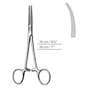 Crile-Rankin Delicate Hemostatic Forceps Curved Surgical Instruments Veterinary Tools - Image 1