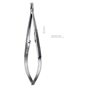 Castroviejo Needle Holders Extra Delicate Serrated Handle with Lock Straight Smooth Jaws Surgical Instruments Veterinary Tools - Image 1