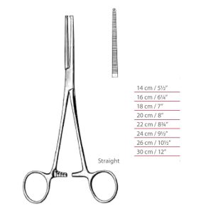 Rochester-Ochsner Delicate Hemostatic Forceps Straight Surgical Instruments Veterinary Tools - Image 1