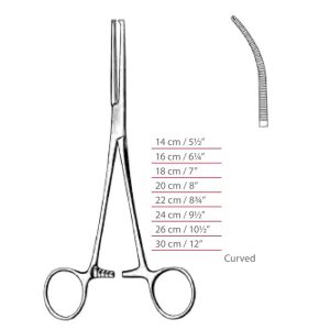 Rochester-Ochsner Delicate Hemostatic Forceps Curved Surgical Instruments Veterinary Tools - Image 1