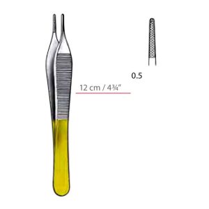 Adson Dressing And Tissue Forceps With TC Platform Surgical Instruments Veterinary Tools - Image 1