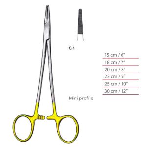 Crile Wood TC Needle Holders Serrated Jaws with Ring Handle Surgical Instruments Veterinary Tools - Image 1