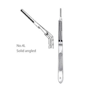 No. 4L Solid Angled Scalpel Handle Surgical Instruments Veterinary Tools - Image 1