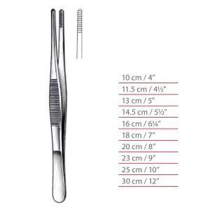 Standard Dressing Forceps With Broad Pattern Surgical Instruments Veterinary Tools - Image 1