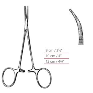 Micro Mosquito Hemostatic Forceps Curved Normal Surgical Instruments Veterinary Tools - Image 1