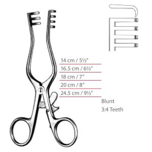 Weitlaner Self Retaining Retractors 3:4 Blunt Teeth Surgical Instruments Veterinary Tools - Image 1