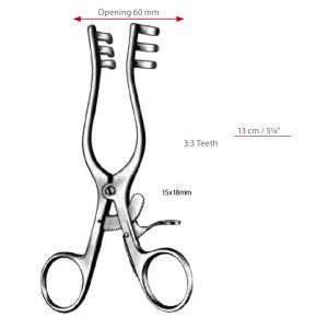 West Self Retaining Retractors 3:3 Teeth Surgical Instruments Veterinary Tools - Image 1