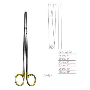 Metzenbaum Dissecting Scissors TC Straight With Blunt / Blunt Ends Surgical Instruments Veterinary Tools - Image 1