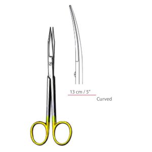 Goldman-Fox Dissecting Scissors TC Curved With Sharp / Sharp Ends Surgical Instruments Veterinary Tools - Image 1