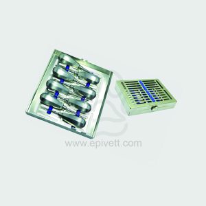 Elevator Set of 8 in Sterilization Tray Equine and Veterinary Dental Instrument Dentistry Tools - Image 1