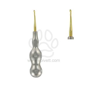 Power Twist Elevator Right with Titanium (PVD) Coated Tips Veterinary Dental Instrument Dentistry Tools - Image 1