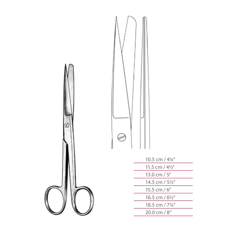 Standard Dissecting Scissors Straight With Sharp/ Blunt Ends Surgical ...