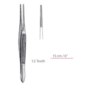 Mclndoe Dressing Forceps With 1 x2 Grasping Teeth Surgical Instruments Veterinary Tools - Image 1