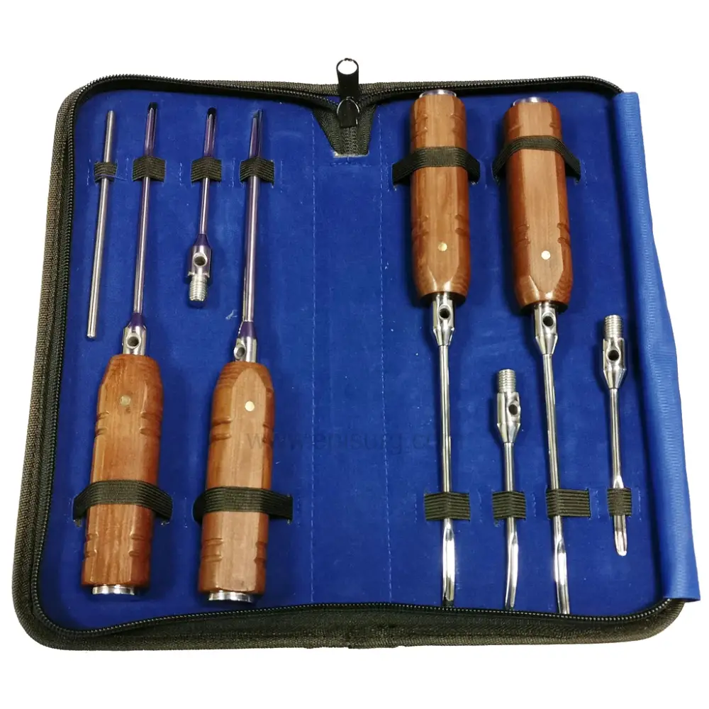 Equine Dental Elevator Set Of 8 Straight, Curved, Concaved,