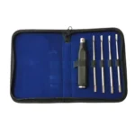 Equine Dental Extraction Elevators Teflon Handle Set of 4 in Zip Case