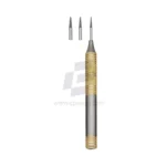 Power Dental Extraction Screw Long Handle Gold Plated Veterinary Dental Instrument Dentistry Tools