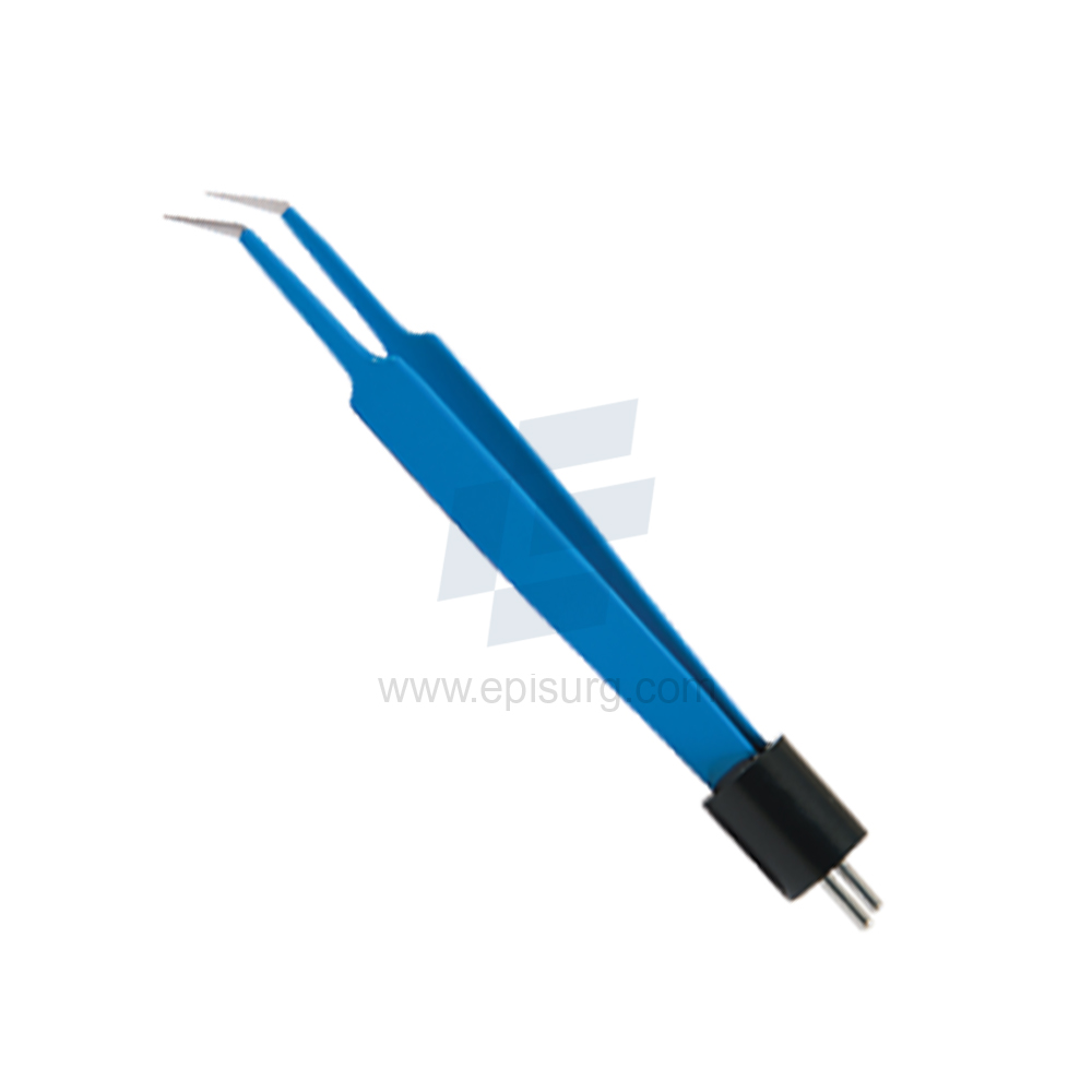Jeweler #5 Angled electrosurgery Bipolar Forcep Two Pin Fitting