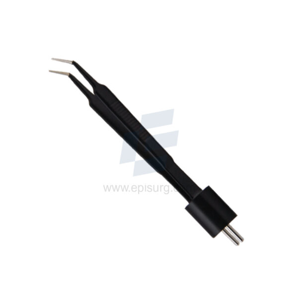 Mcpherson-angled-non-stick McPherson Anfled Tip Non-Stick Bipolar Two Pin Fitting Electrosurgical Forcep