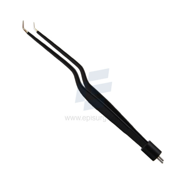bayonet-angle-up-nonstick bayonet Non-Stick Bipolar Two Pin Fitting Electrosurgical Forcep