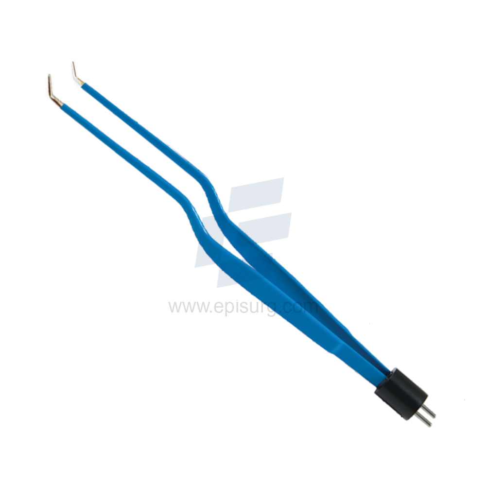 bayonet angled tip electrosurgical Bipolar Forcep Two Pin Fitting American pattern