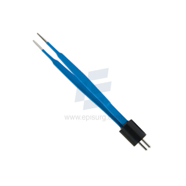 iris-straight Iris Straight Tip Electrosurgery Forcep Two Pin Fitting