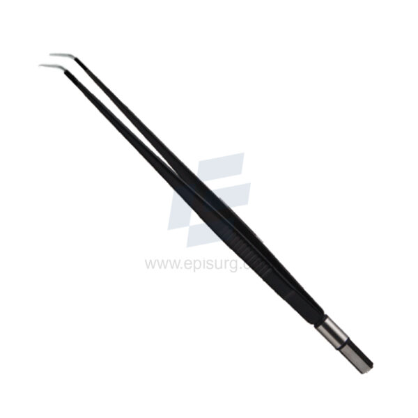 straightAngledTip-nonstick-flatplug angled tip straight Non-stick bipolar forcep european flat plug fitting