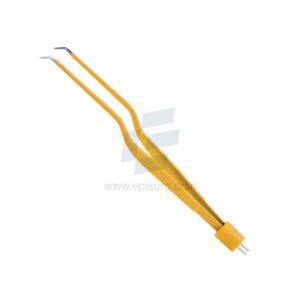 Angled down tip bayonet Disposable Bipolar Forceps